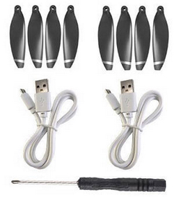 ZLL SG107 Pro main blades + 2* USB charger wire + screwdriver set