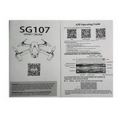Shcong ZLRC ZLL SG107 RC drone quadcopter accessories list spare parts English manual instruction book