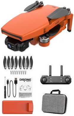 Shcong SG108PRO drone with portable bag and 1 battery, RTF Orange