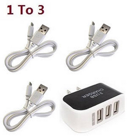 ZLL SG108 Max 3 USB charger adapter with 3*USB charger wire set