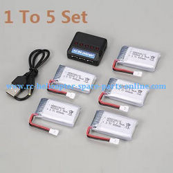 Shcong SG600 ZZZ ZL Model RC quadcopter accessories list spare parts 1 To 5 charger set + 5* 3.7V 800mAh battery set
