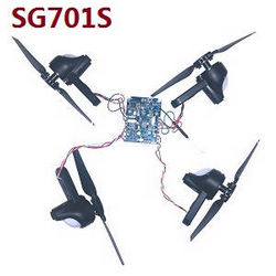 Shcong ZLRC SG701 SG701S RC drone quadcopter accessories list spare parts side motor bar set + main blades + PCB board (Assembled) for SG701S
