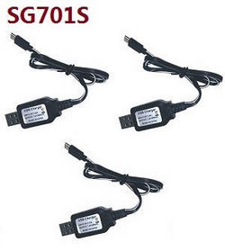 Shcong ZLRC SG701 SG701S RC drone quadcopter accessories list spare parts 7.4V USB charger wire 3pcs for SG701S