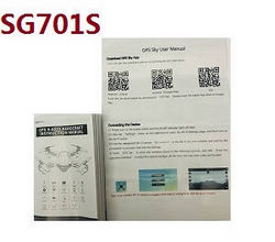 Shcong ZLRC SG701 SG701S RC drone quadcopter accessories list spare parts English manual instruction book for SG701S