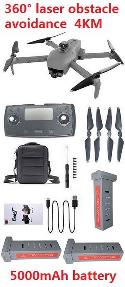 SG906 MAX2 4KM version drone with portable bag, obstacle avoidance and 3*5000mAh battery RTF Gray
