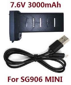 ZLL SG906 MINI SE SG906 MINI 7.6V 3000mAh battery with USB charger wire (For SG906 MINI)
