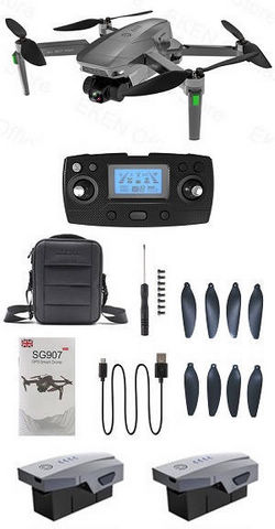Shcong SG907 MAX drone with portable bag and 3 battery, RTF