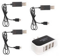 ZLRC ZLL SG907 SE 1 to 3 charger adapter with 3*USB wire set
