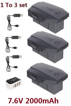 ZLL SG907S SG907-S 1 to 3 USB charger set + 3*7.6V 2000mAh battery set