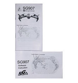 Shcong SG907 RC drone quadcopter accessories list spare parts English manual instruction book