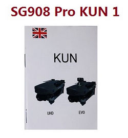 Shcong ZLRC ZLL SG908 Max KUN 2 / SG908 Pro Kun 1 RC drone quadcopter accessories list spare parts English manual book (SG908 Pro)