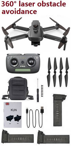 Shcong SG908 Pro RC drone with portable bag and 3 battery RTF