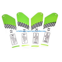Shcong SH 6020 6020-1 6020i 6020R RC helicopter accessories list spare parts main blades (Green)