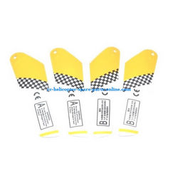 Shcong SH 6020 6020-1 6020i 6020R RC helicopter accessories list spare parts main blades (Yellow)