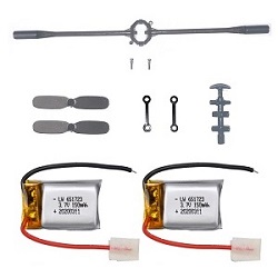 Shcong Syma S107H RC Helicopter accessories list spare parts balance bar + small fixed nail + tail blade*2 + connect buckle*2 + main shaft + battery*2 set