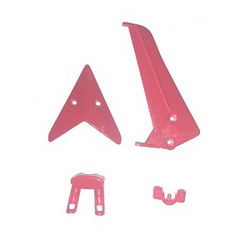 Shcong Syma S107H RC Helicopter accessories list spare parts tail decorative set (Red)