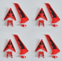 Shcong Syma S107H RC Helicopter accessories list spare parts tail decorative set (Red) 4sets