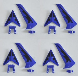 Shcong Syma S107H RC Helicopter accessories list spare parts tail decorative set (Blue) 4sets