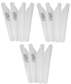 Shcong MJX T04 T604 T-64 RC helicopter accessories list spare parts main blades White 3set