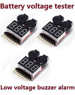 Shcong MJX T04 T604 T-64 RC helicopter accessories list spare parts Lipo battery voltage tester low voltage buzzer alarm (1-8s) 3pcs