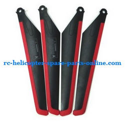 Shcong MJX T10 T11 T610 T611 RC helicopter accessories list spare parts main blades (Red-Black)