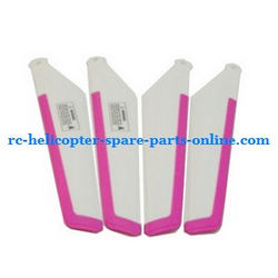 Shcong MJX T23 T623 RC helicopter accessories list spare parts main blades (2x upper + 2x lower) pink color