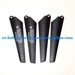Shcong MJX T53 T653 RC helicopter accessories list spare parts main blades (2x upper + 2x lower)