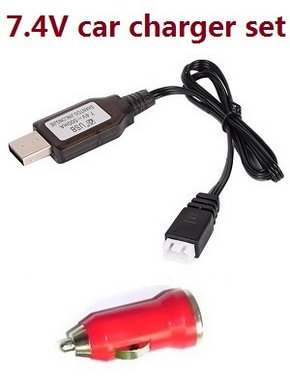 Shcong Car charger + USB charger wire for 7.4V battery (Set 2) # 7.4V
