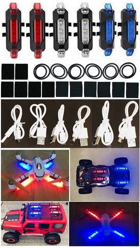 SG107 Max Add upgrade beautiful and colorful LED lights 6pcs/set (2*Red+2*White+2*Blue)