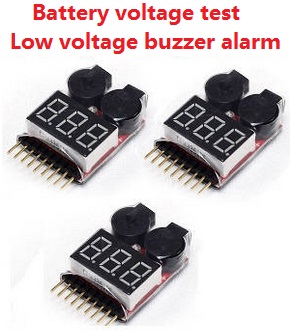 Shcong Lipo battery voltage tester low voltage buzzer alarm (1-8s) 3pcs