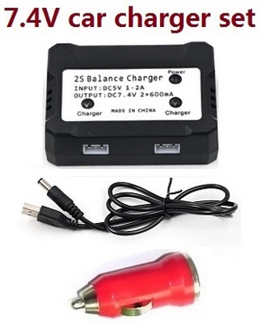 Shcong Car charger + Balance charger box for 7.4V battery (Set) # 7.4V