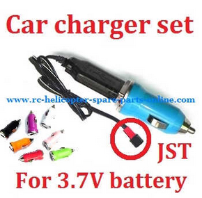 Shcong Car charger + USB charger wire for 3.7V battery (Set) # 3.7V (JST)