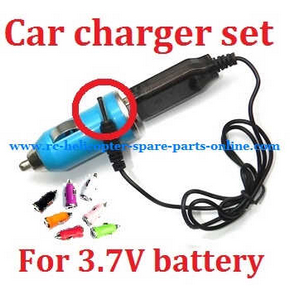 Shcong Car charger + USB charger wire for 3.7V battery (Set) # 3.7V (V3)