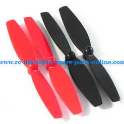 Shcong UDI RC U27 quadcopter accessories list spare parts main blades propellers (Red-Black)