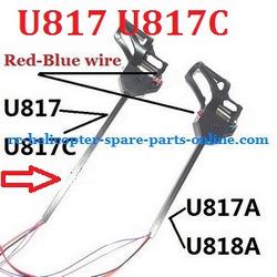 Shcong UDI RC U818A U817 U817A U817C UFO accessories list spare parts motor module set (Shorter one for U817A U818A with Red-Blue motor wire) - Click Image to Close