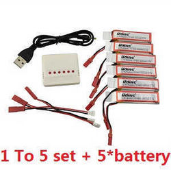 Shcong UDI U819A U819 RC Quadcopter accessories list spare parts 1 to 5 charger box set + 5*batteries set