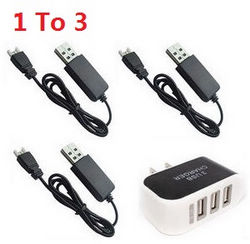 UDI U830 UDI RC parts 1 to 3 charger adapter with 3*USB wire set
