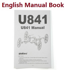 UDIRC UDI U841 U841A U841-1 U941 U941A English manual book