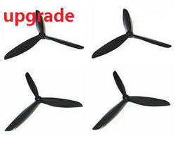Shcong Wltoys WL V303 quadcopter accessories list spare parts upgraded 3-leaf baldes (Black)