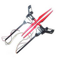 Shcong Wltoys WL V323 quadcopter accessories list spare parts Side bar and motor set (Forward + Reverse) [Red blades]