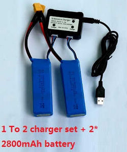 Shcong Wltoys WL V393 quadcopter accessories list spare parts 1 To 2 balance charger set + 2*2800mAh battery