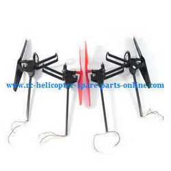 Shcong Wltoys WL V656 V666 quadcopter accessories list spare parts side bar and motor set (4pcs)