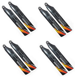 Shcong Wltoys WL V911S RC Helicopter accessories list spare parts main blades (Black-Orange) 8pcs