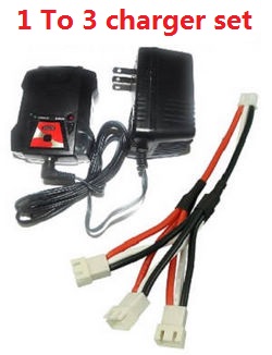 Shcong WLTOYS WL V913 helicopter accessories list spare parts 1 to 3 charger wire + balance charger box set