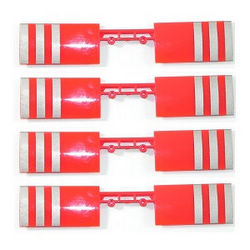 Shcong Wltoys XK V915-A RC Helicopter accessories list spare parts tail wing (Red) 4pcs