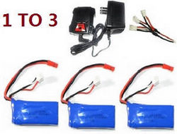 Shcong Wltoys JJRC WL V915 RC helicopter accessories list spare parts 1 to 3 charger set + 3*battery 7.4V 850mAh set