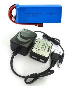 Wltoys WL V950 11.1V 1500mAh battery with balance charger box set