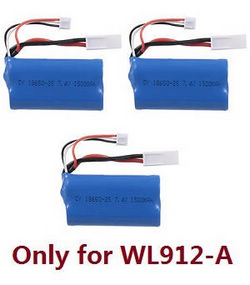 Shcong Wltoys WL912-A W-12 RC Boat accessories list spare parts 7.4V 1500mAh battery 3pcs