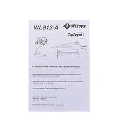 Shcong Wltoys WL912-A W-12 RC Boat accessories list spare parts English manual book - Click Image to Close