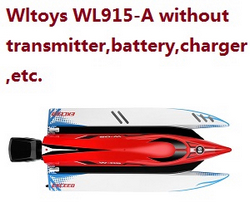 Wltoys XK WL915-A RC Boat without transmitter, battery, charger, etc. Red